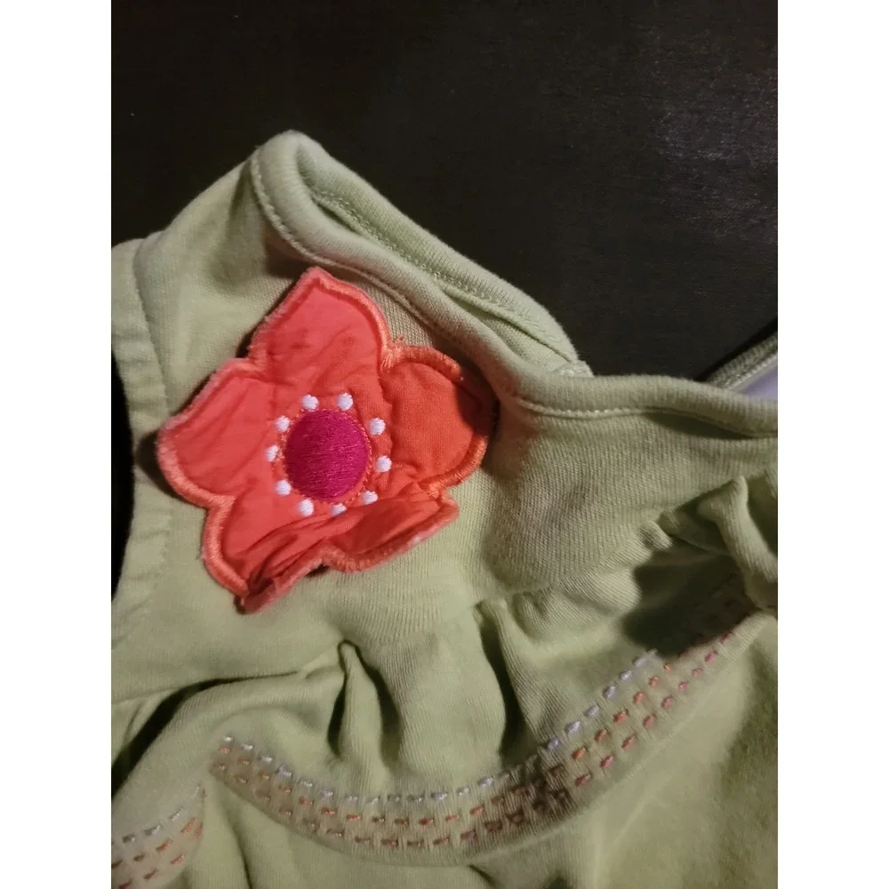 Gymboree surf adventure Green floral romper 12 18‎ months